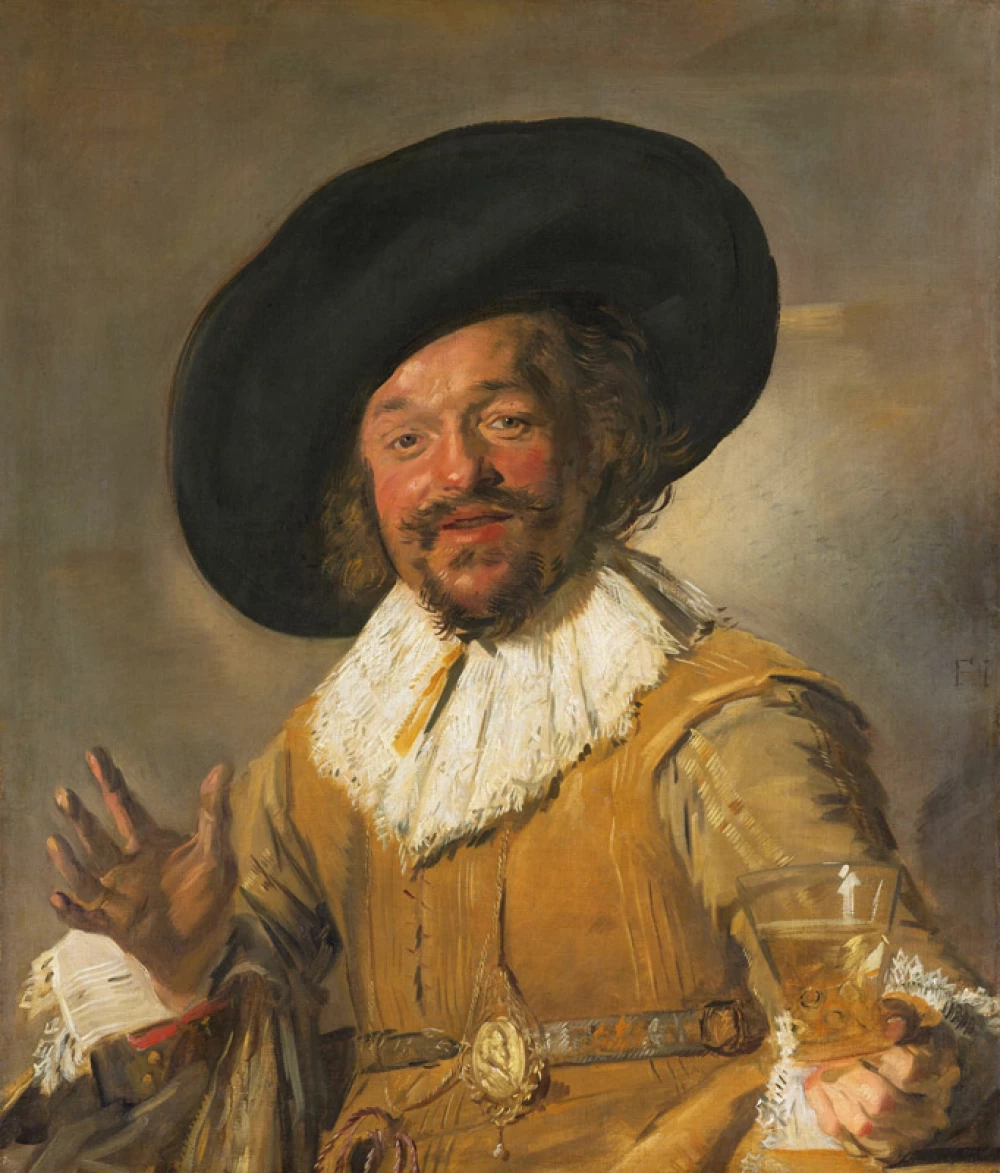 De vrolijke drinker door Frans Hals