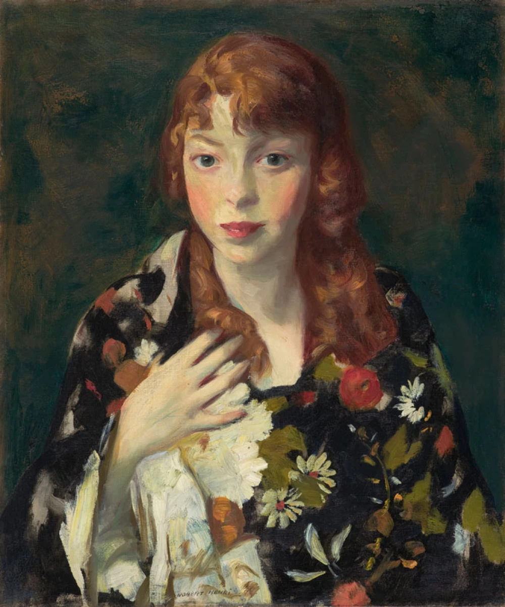 Edna Smith in a Japanese Wrap door Robert Henri