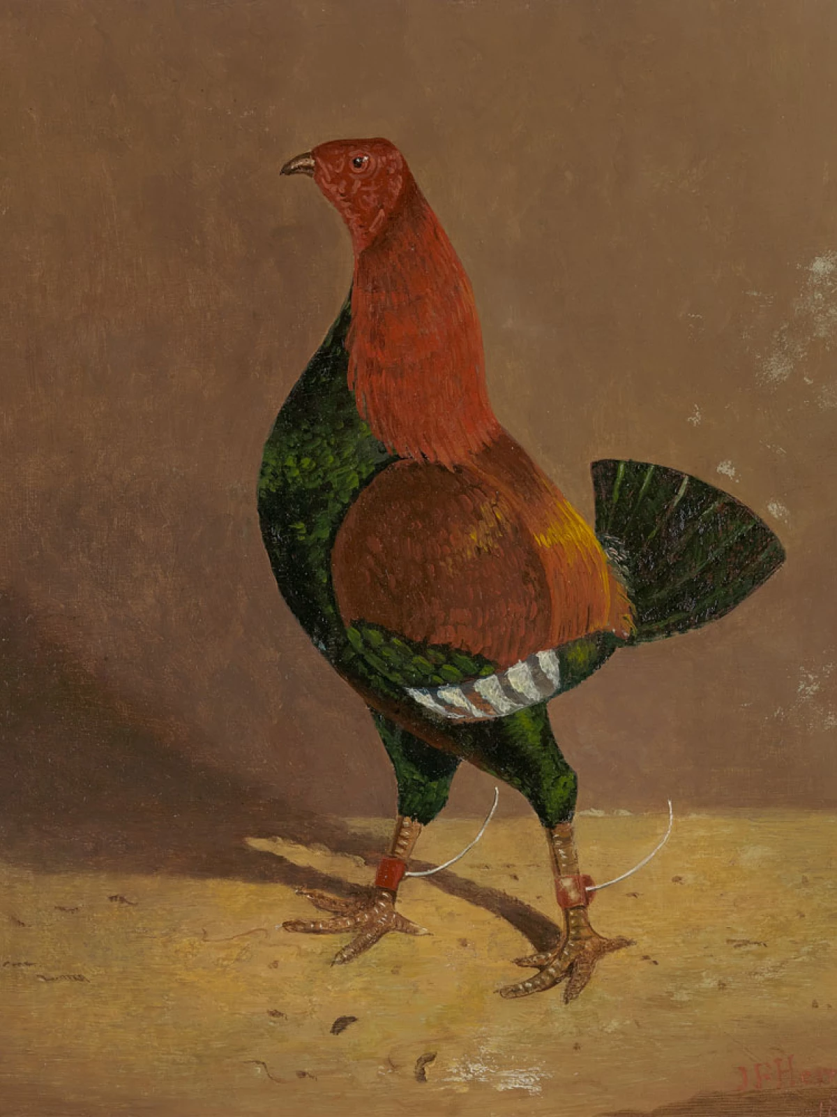 Fighting Cocks Left door John Frederick Herring