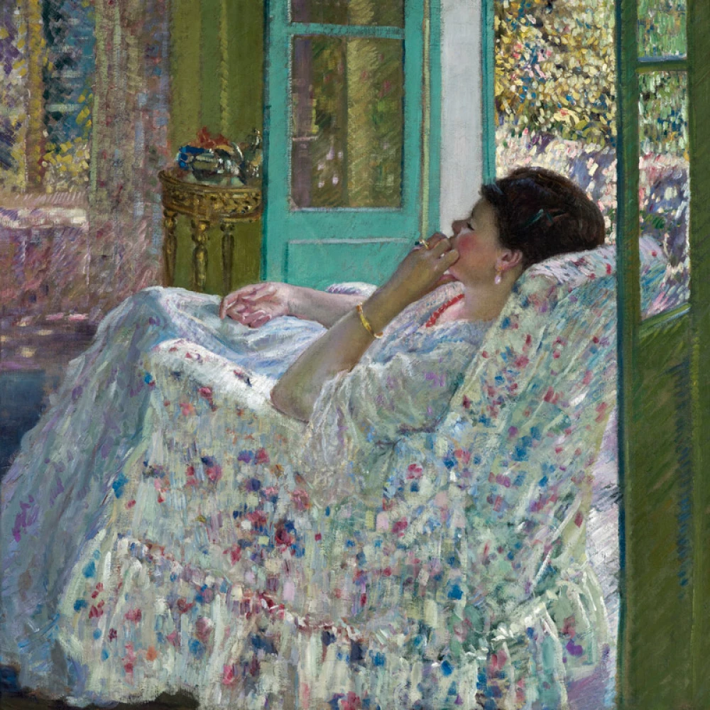 Afternoon Yellow Room door Frieseke Frederick Carl