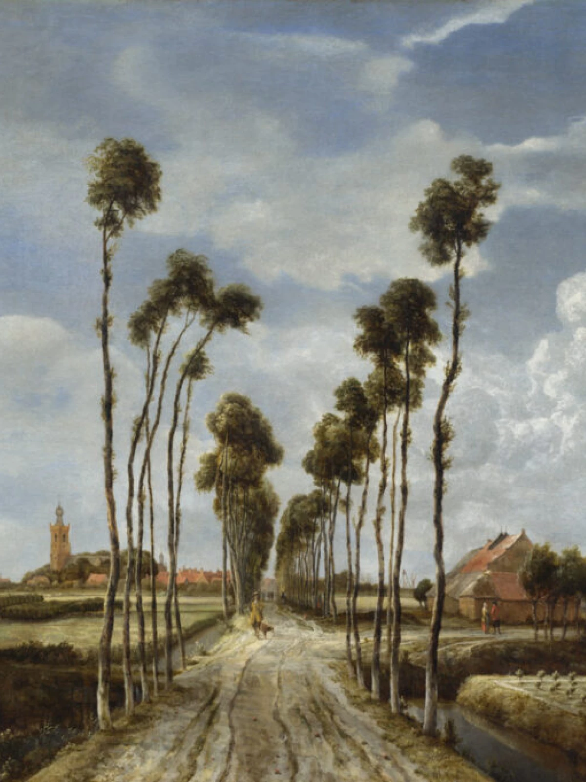 Het laantje van Middelharnis door Meindert Hobbema
