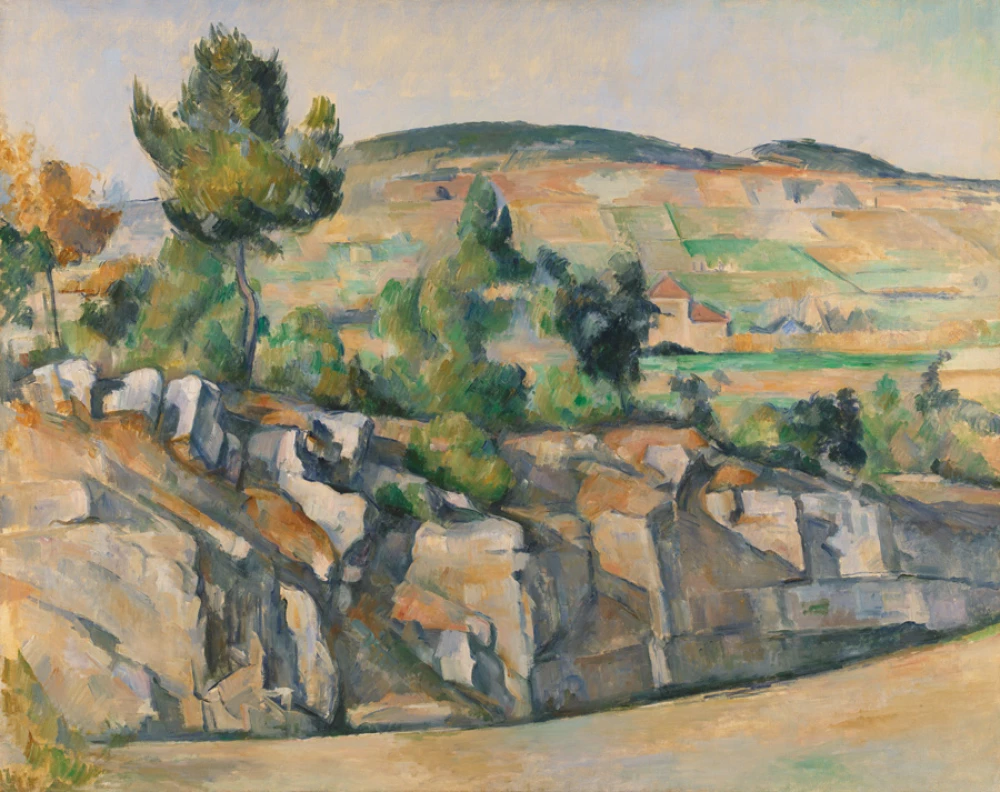 Hillside in Province door Paul Cezanne