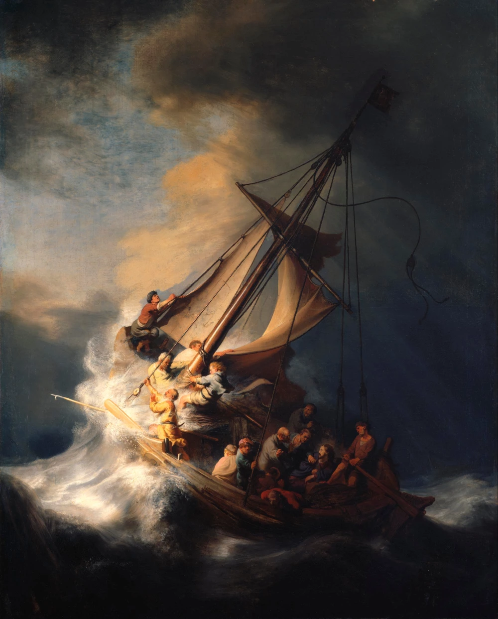 Storm op het Meer van Galilea door Rembrandt van Rijn