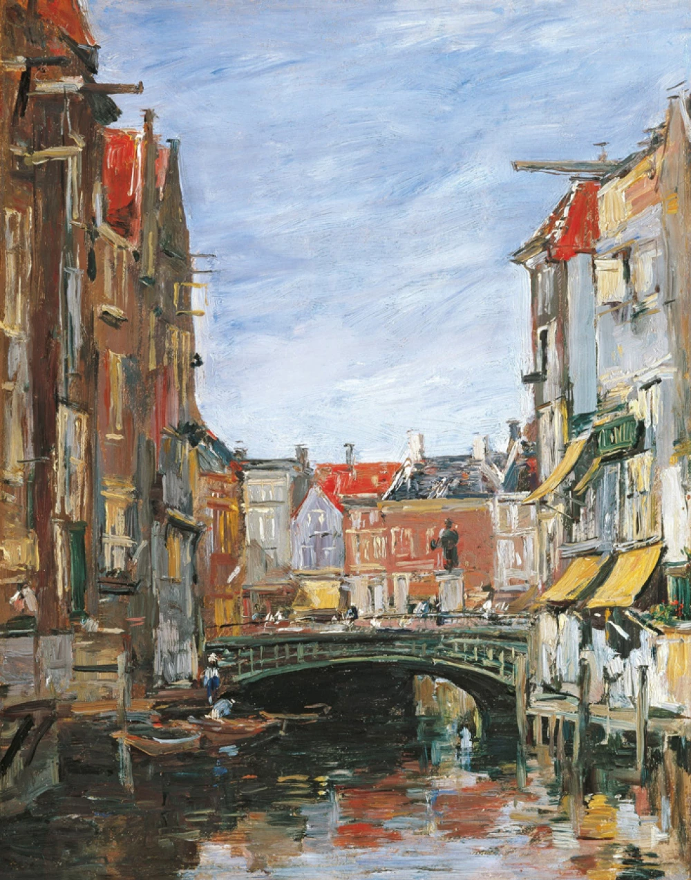 La Place, Dordrecht door Eugène Boudin