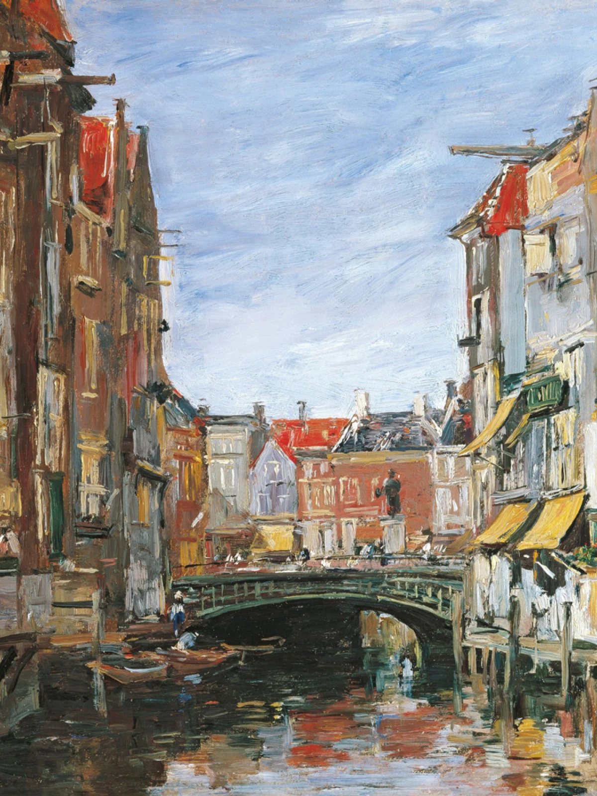 La Place, Dordrecht door Eugène Boudin