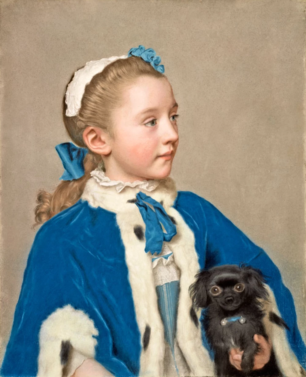 Portrait of Maria Frederike van Reede-Athlone at Seven Years of Age door Jean-Étienne Liotard