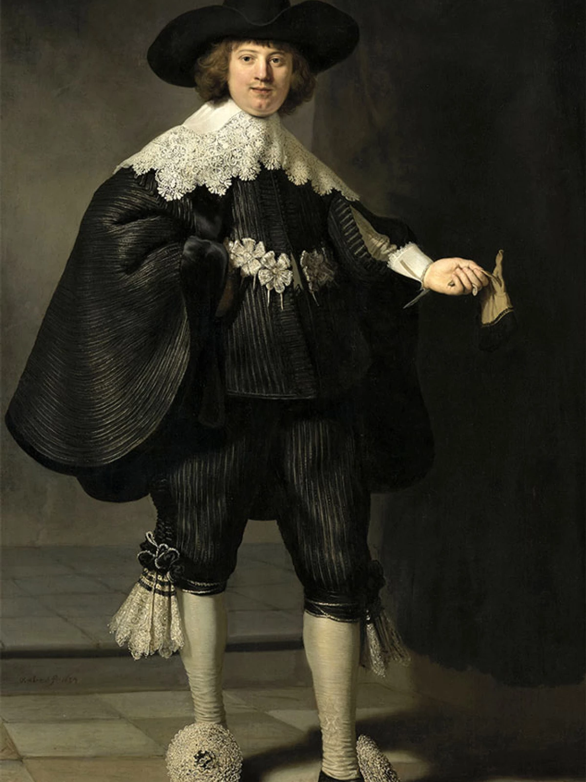 Portret van Marten Soolmans door Rembrandt van Rijn