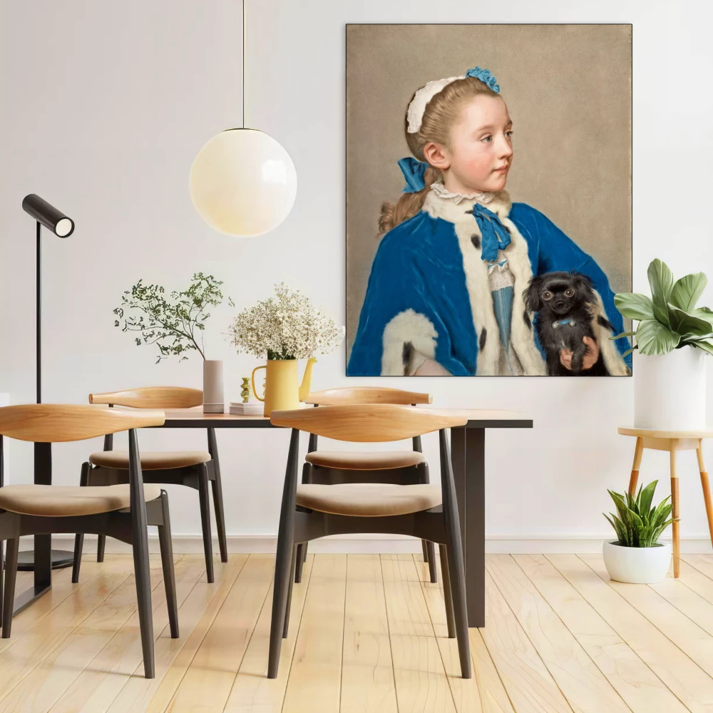 Portrait of Maria Frederike van Reede-Athlone at Seven Years of Age door Jean-Étienne Liotard