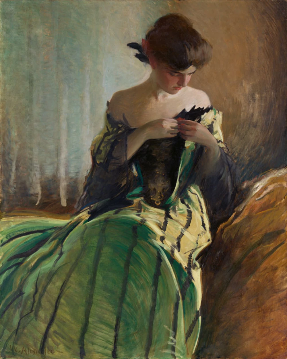 Study in Black and Green door John White Alexander