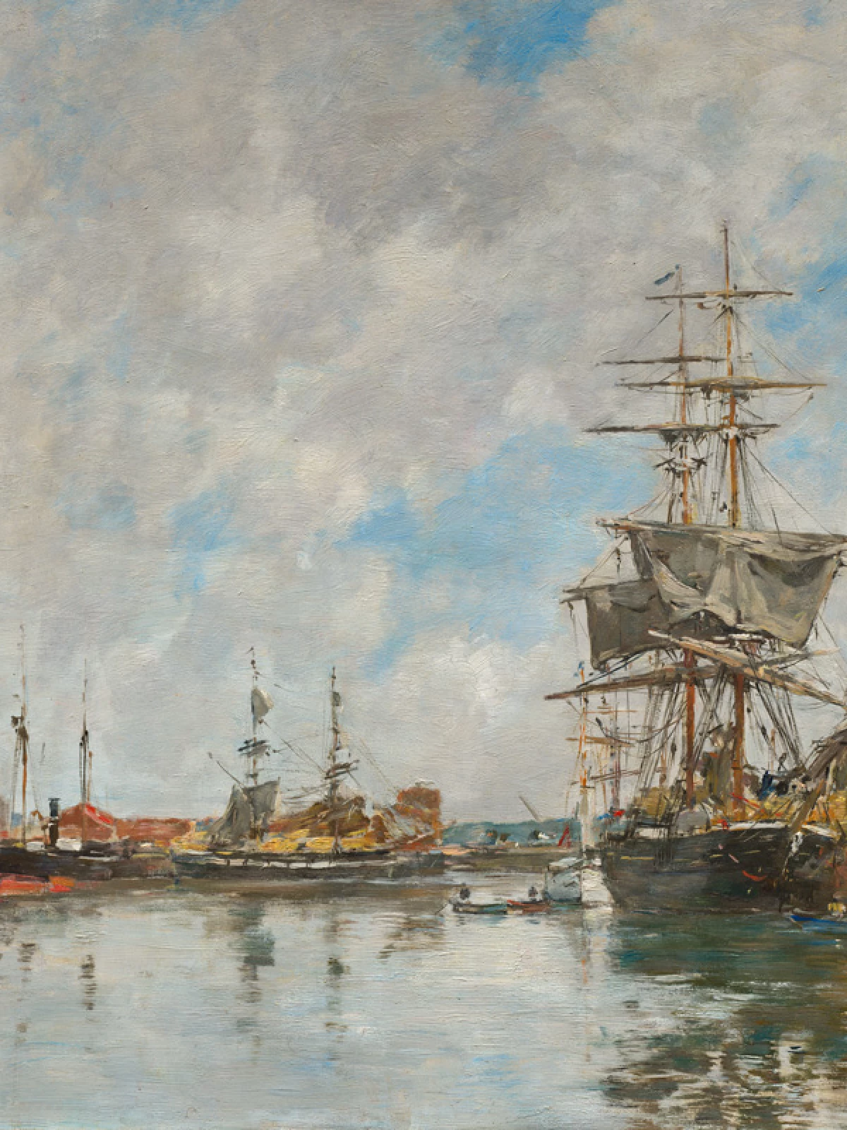 The Deauville Basin, 1891 door Eugène Boudin