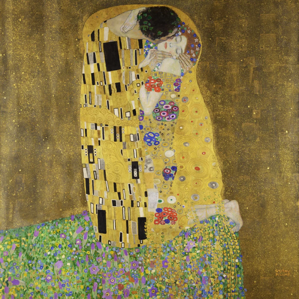 De kus door Gustav Klimt