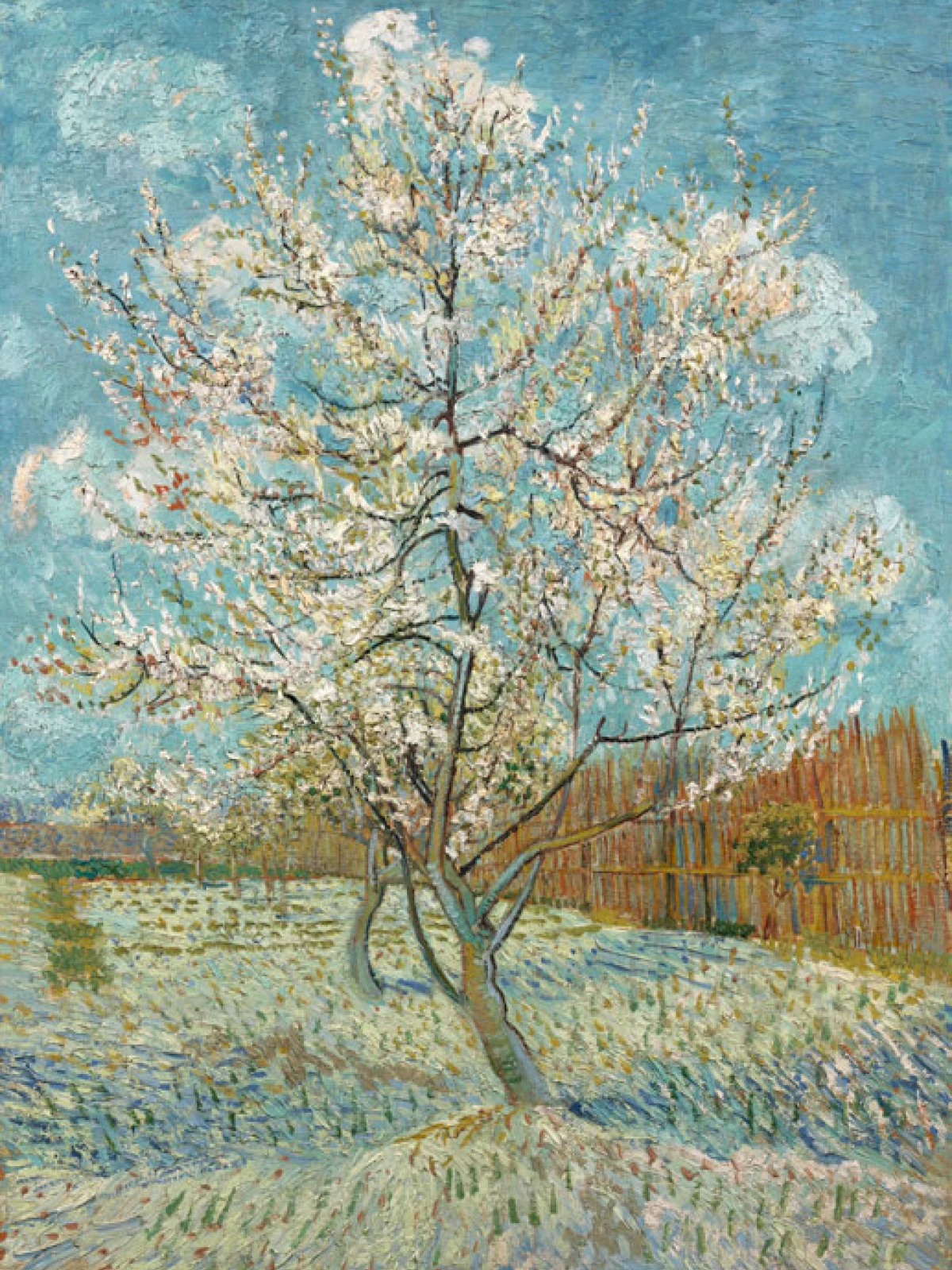 The pink peach tree door Vincent van Gogh