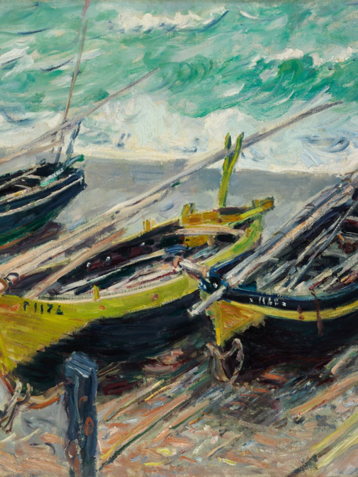 Three Fishing Boats door Claude Monet