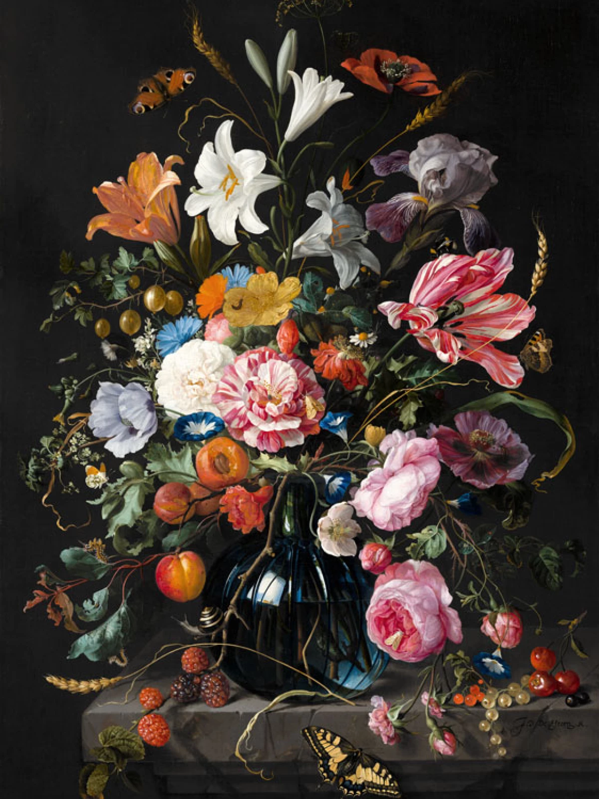Vaas met bloemen door Jan Davidsz de Heem